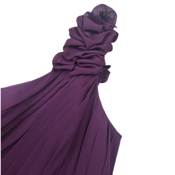 Allure Bridals Bridesmaids formal women's dress, 16, purple, 1 shoulder strap - Picture 3 of 7